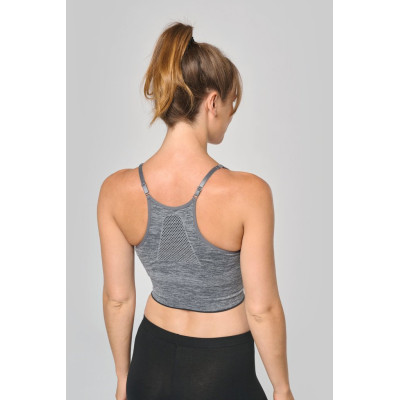 Ladies' seamless adjustable sports bra